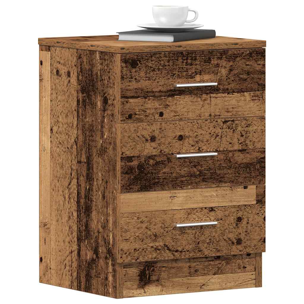 Noćni ormarići 2 kom Staro drvo 38x35x55 cm Konstruirano drvo
