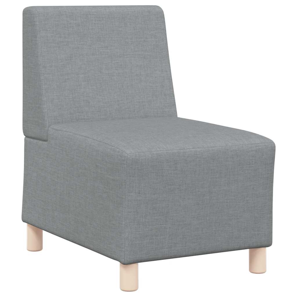 Modularna sofa bez naslona za ruke svijetlo siva 55 cm tkanina