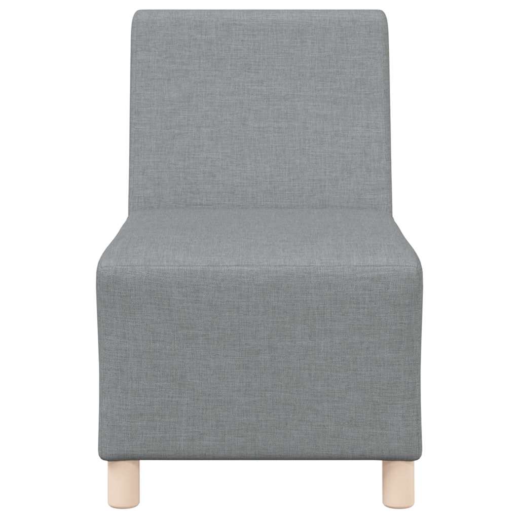 Modularna sofa bez naslona za ruke svijetlo siva 55 cm tkanina