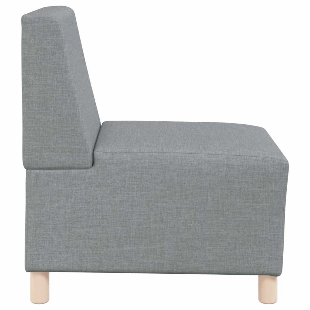 Modularna sofa bez naslona za ruke svijetlo siva 55 cm tkanina