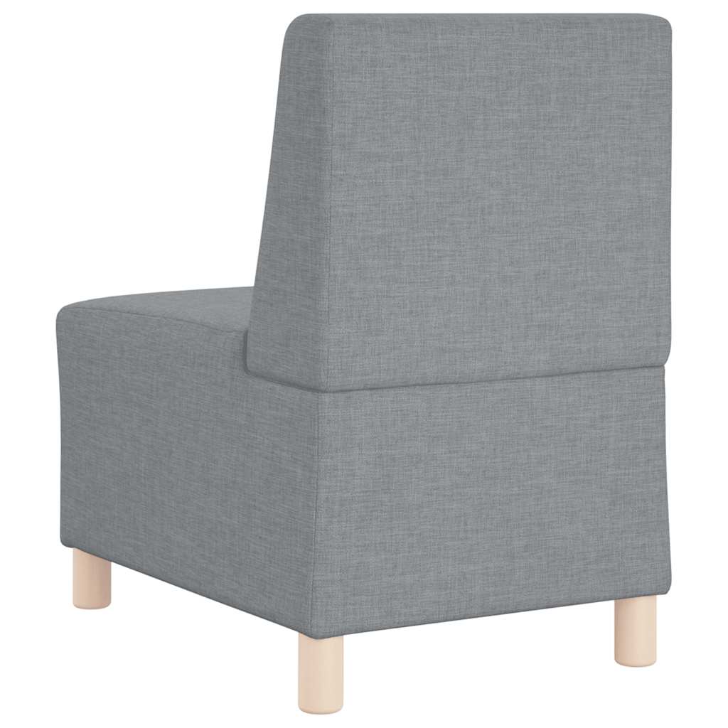 Modularna sofa bez naslona za ruke svijetlo siva 55 cm tkanina