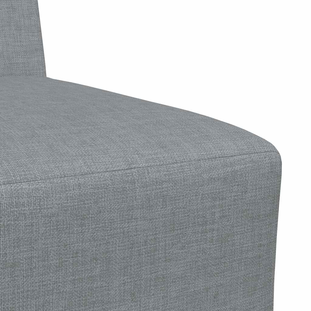 Modularna sofa bez naslona za ruke svijetlo siva 55 cm tkanina