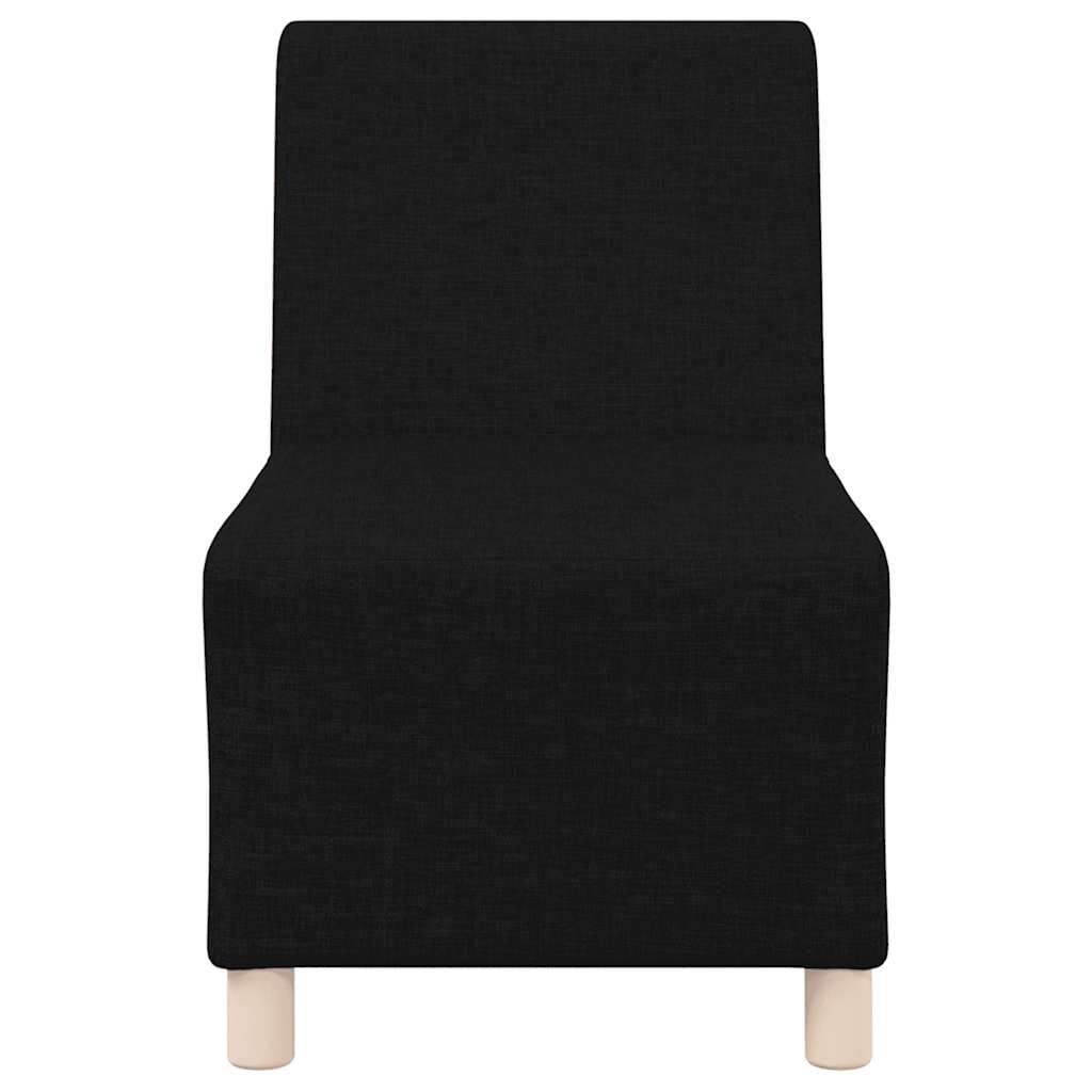 Modularna sofa bez naslona za ruke crna 55 cm tkanina