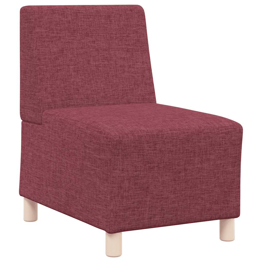 Modularna sofa bez naslona za ruke, vino crvena, 55 cm, tkanina