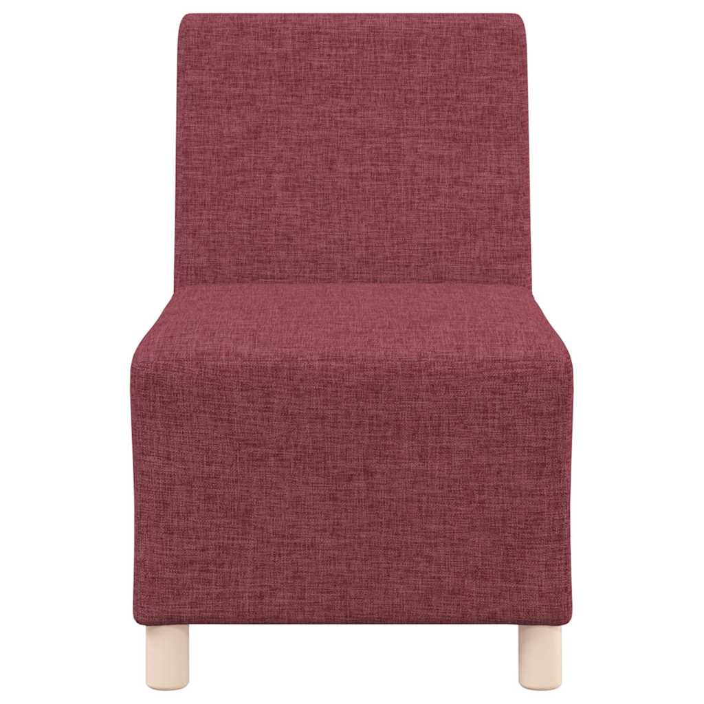 Modularna sofa bez naslona za ruke, vino crvena, 55 cm, tkanina