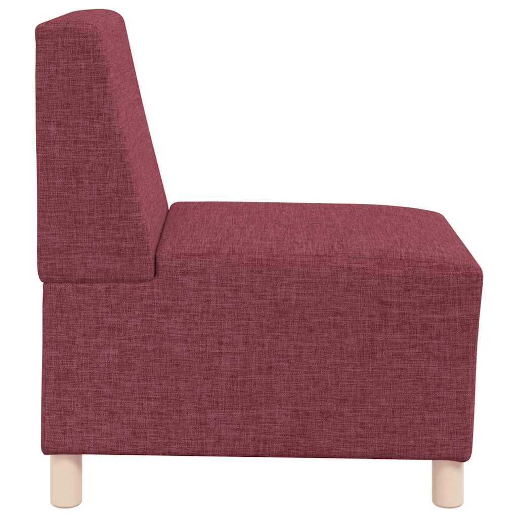 Modularna sofa bez naslona za ruke, vino crvena, 55 cm, tkanina