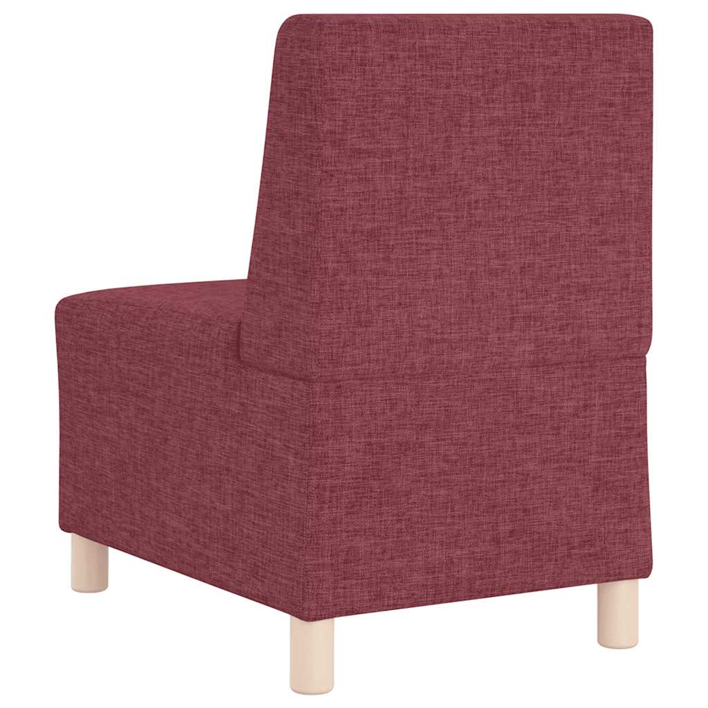 Modularna sofa bez naslona za ruke, vino crvena, 55 cm, tkanina