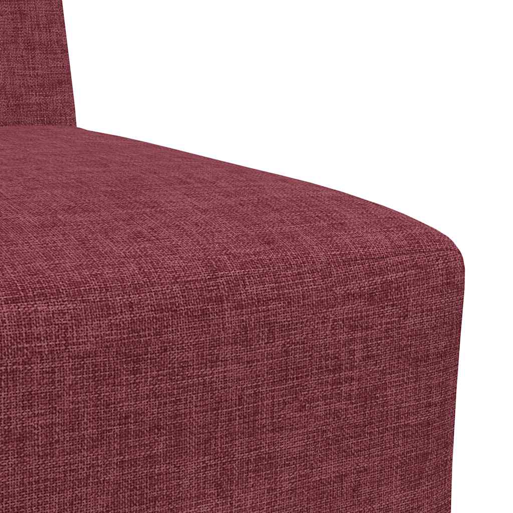 Modularna sofa bez naslona za ruke, vino crvena, 55 cm, tkanina