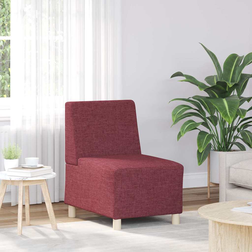 Modularna sofa bez naslona za ruke, vino crvena, 55 cm, tkanina