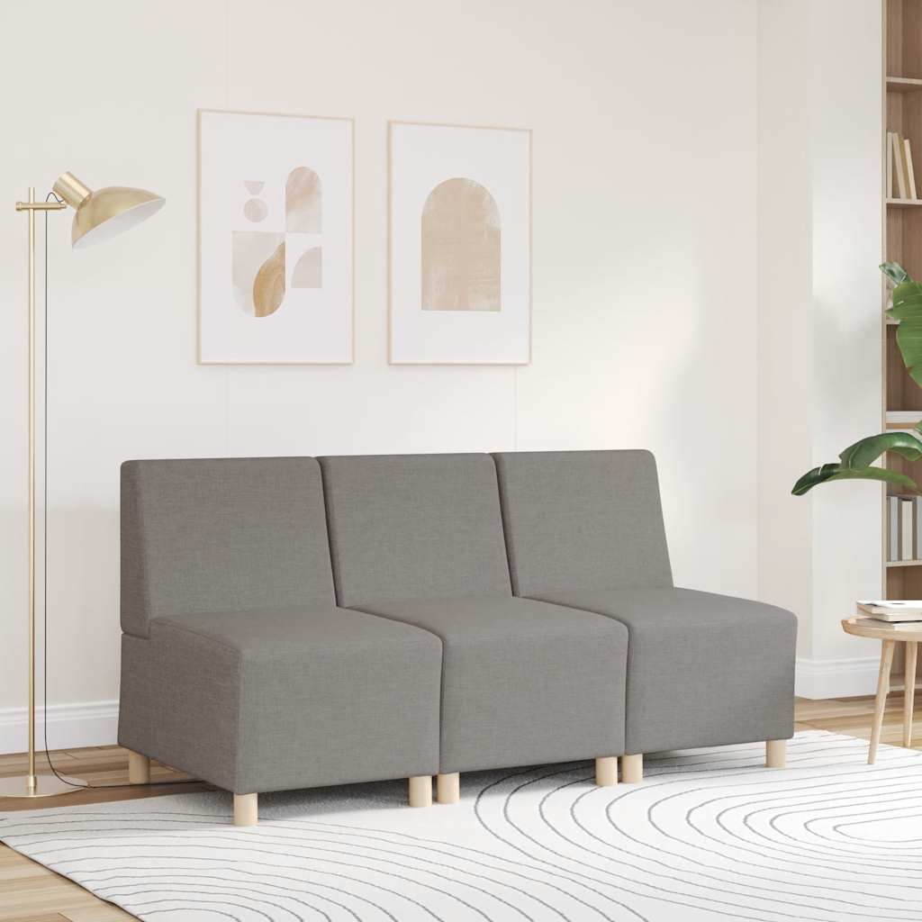 Modularna sofa bez naslona za ruke, taupe 55 cm, tkanina