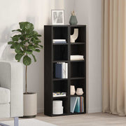 CD ormarići 2 kom crni hrast 21x16x93,5 cm konstruirano drvo