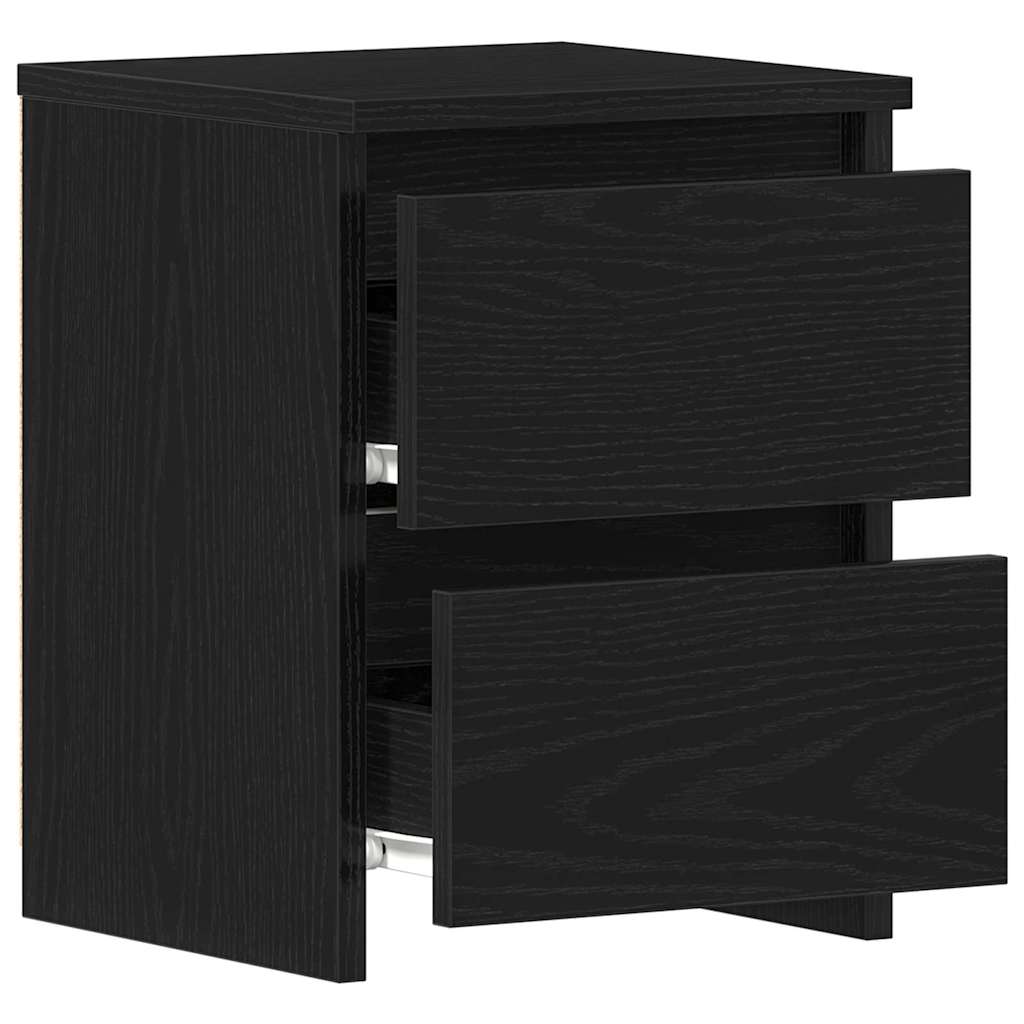 Noćni ormar 2 pcs Crni hrast 30 x 30 x 40 cm Konstruirano drvo