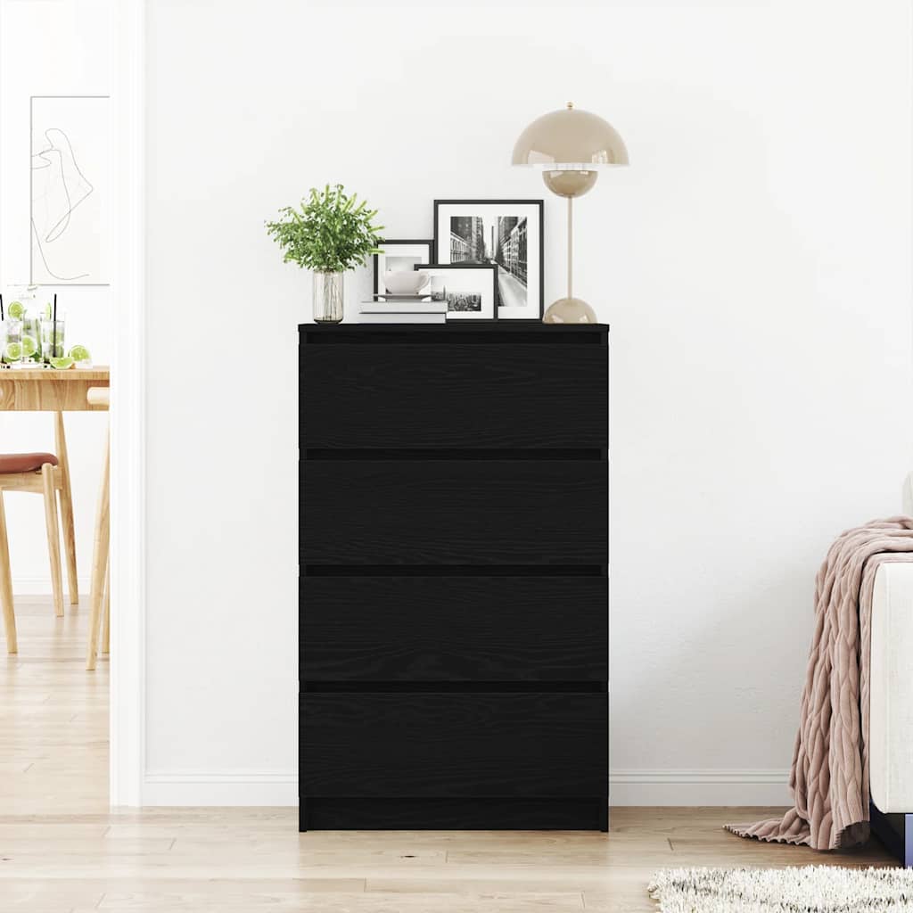 Komoda crni hrast 60x35x98,5 cm konstruirano drvo