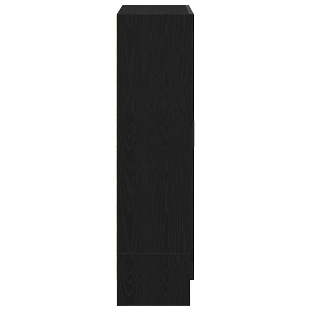 Ormar za knjige crni hrast 82,5x30,5x115 cm konstruirano drvo
