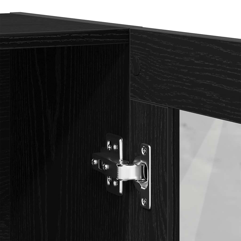 Ormar za knjige crni hrast 82,5x30,5x115 cm konstruirano drvo