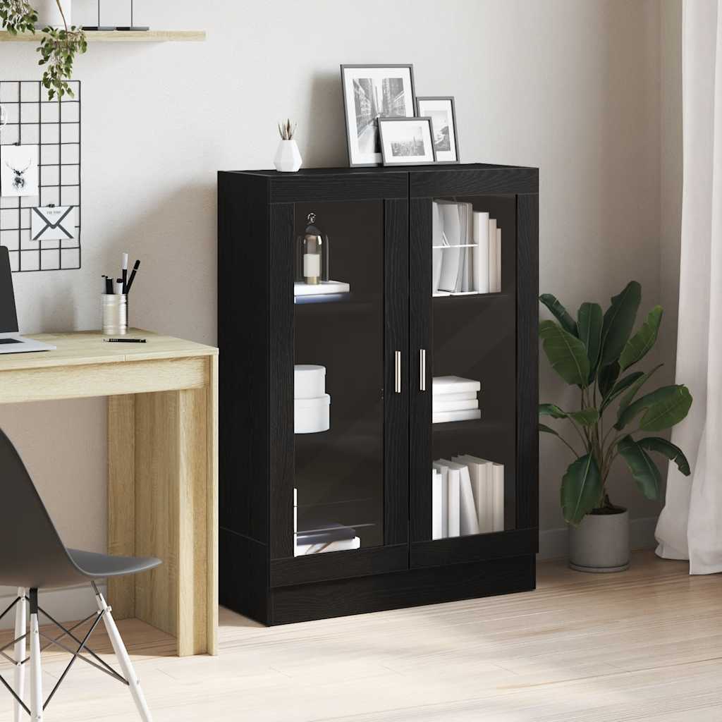Ormar za knjige crni hrast 82,5x30,5x115 cm konstruirano drvo