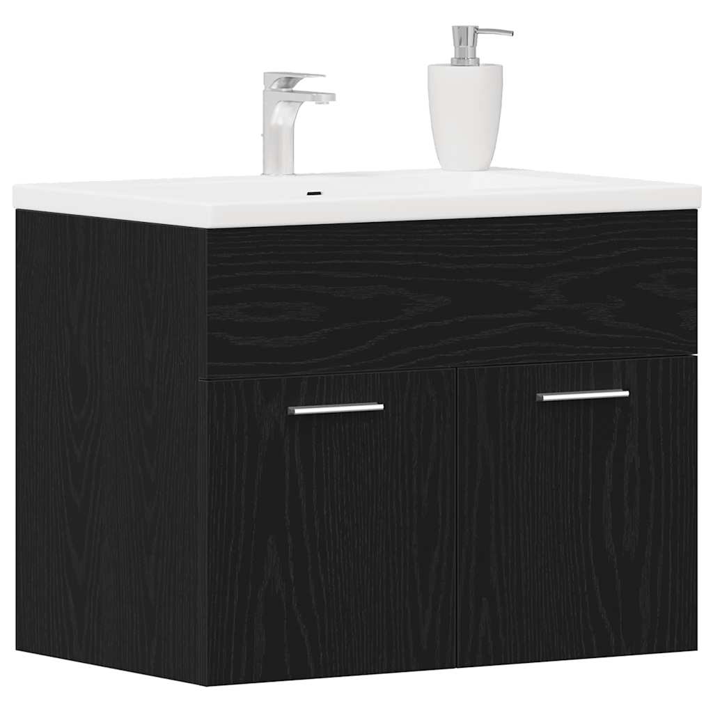 Ormarić za umivaonik u kupaonici crni hrast 60x38,5x46 cm inženjerski drvo