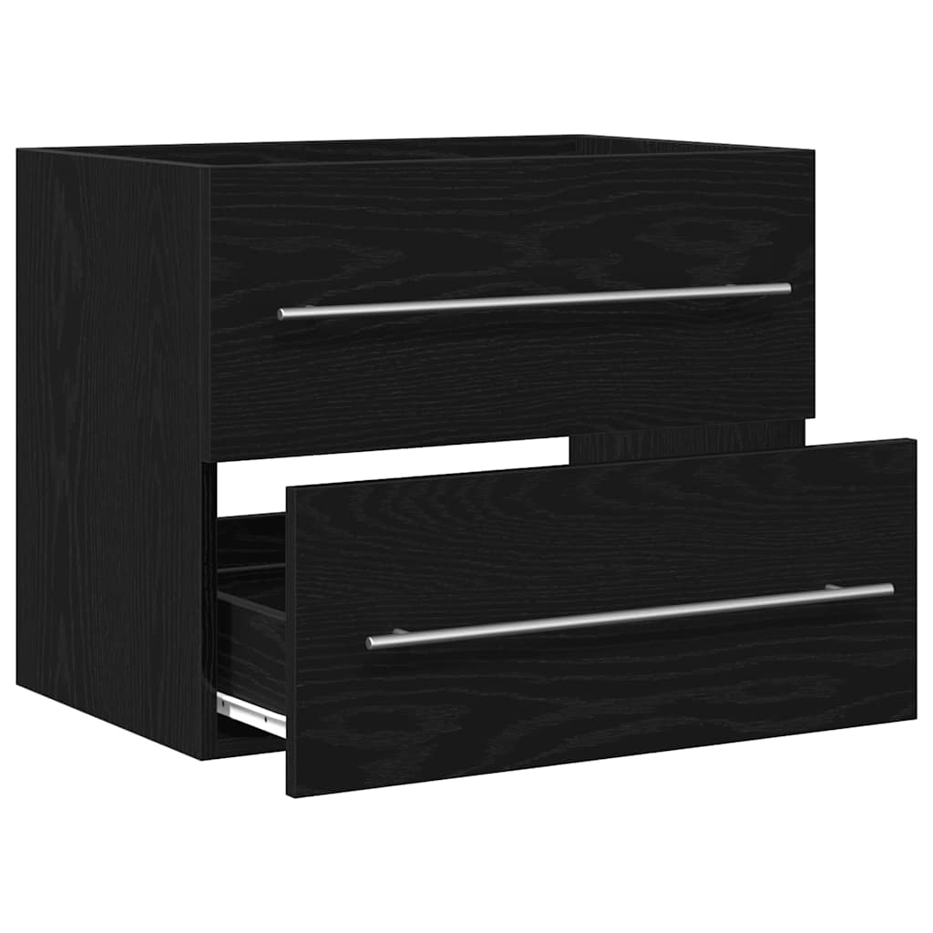 Ormarić za umivaonik u kupaonici crni hrast 60x38,5x48 cm inženjerski drvo