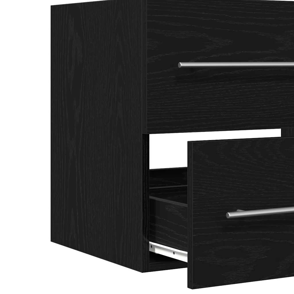 Ormarić za umivaonik u kupaonici crni hrast 60x38,5x48 cm inženjerski drvo