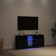 TV ormarić s LED svjetlima crni hrast 120x30x50 cm inženjerski drvo