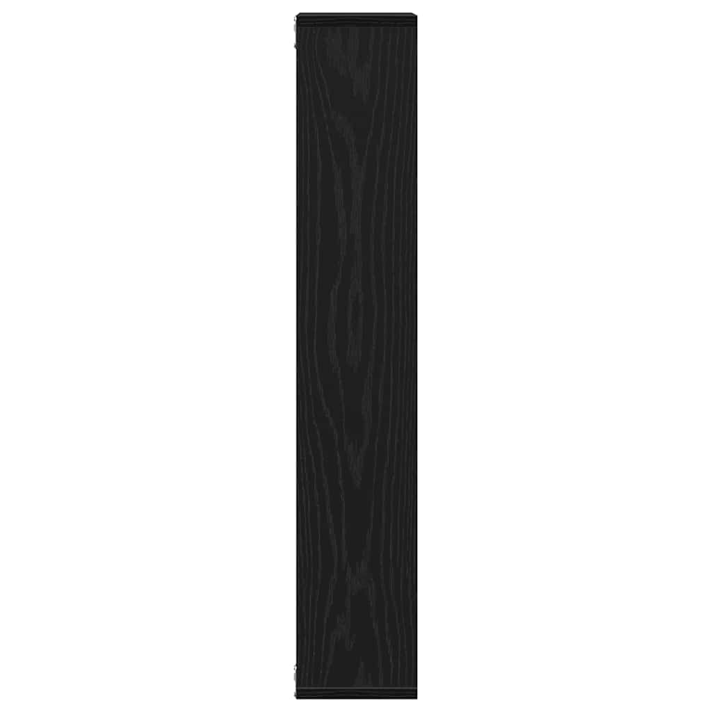 Zidna polica crni hrast 36x16x90 cm inženjerski drvo