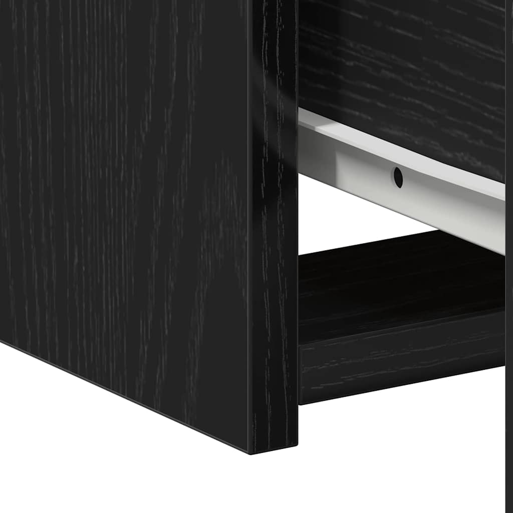 Noćni ormarić s ladicama 2 pcs Crni hrast 50 x 32 x 60 cm