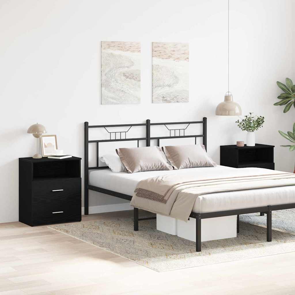 Noćni ormarić s ladicama 2 pcs Crni hrast 50 x 32 x 60 cm