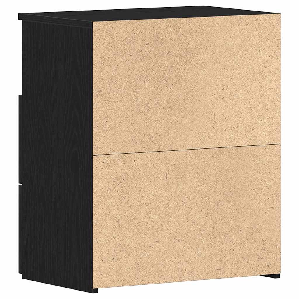 Noćni ormarić s ladicama 2 pcs Crni hrast 50 x 32 x 60 cm