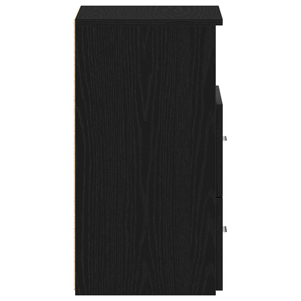 Noćni ormarić s ladicama 2 pcs Crni hrast 50 x 32 x 60 cm