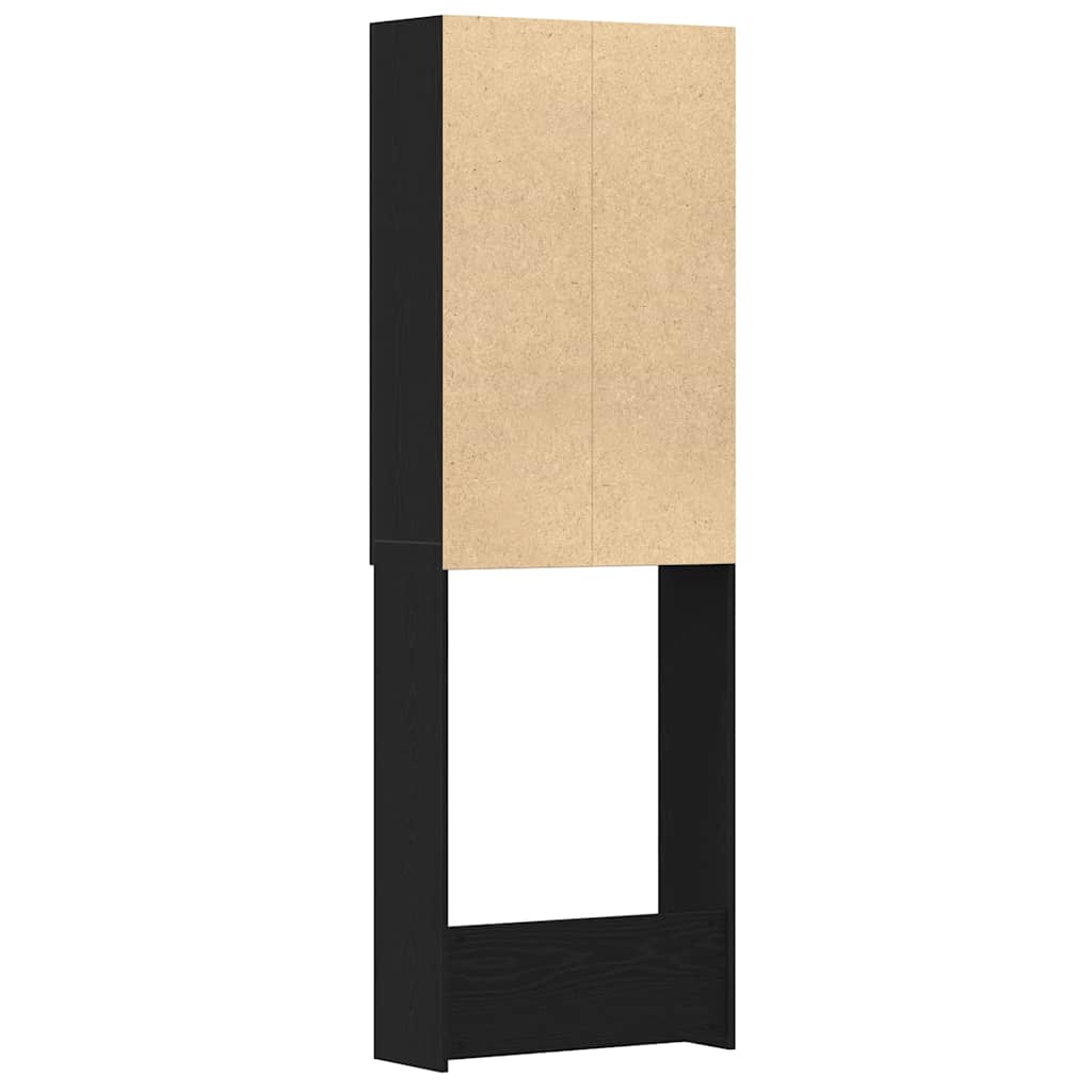 Ormarić za perilicu rublja crni hrast 64x25,5x190 cm