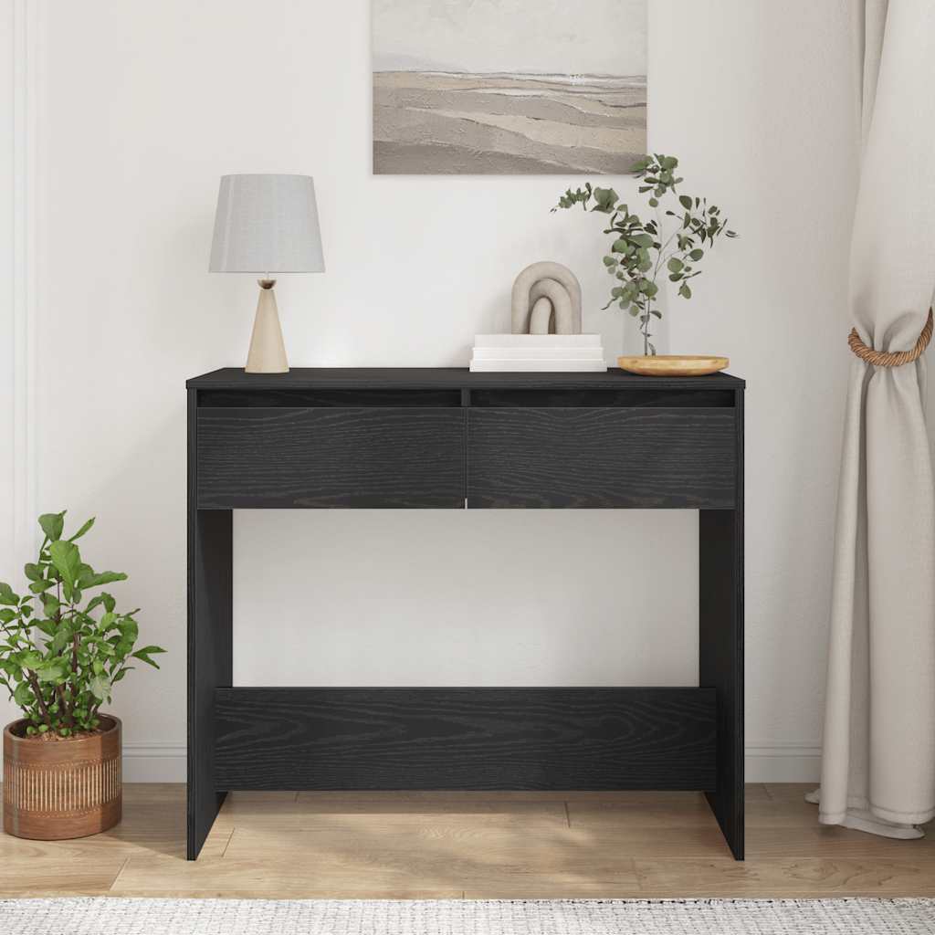 Konzolni stolić crni hrast 89x41x76,5 cm Konstruirano drvo