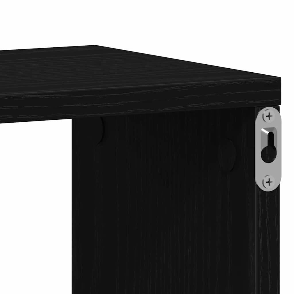 Polica na zidu Crni hrast 85 x 16 x 52,5 cm Konstruirano drvo