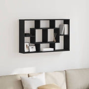 Polica na zidu Crni hrast 85 x 16 x 52,5 cm Konstruirano drvo