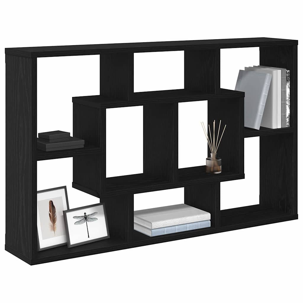 Polica na zidu Crni hrast 85 x 16 x 52,5 cm Konstruirano drvo