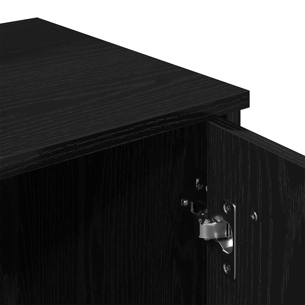 Toaletni stol Crni hrast 86,5 x 35 x 136 cm Konstruirano drvo