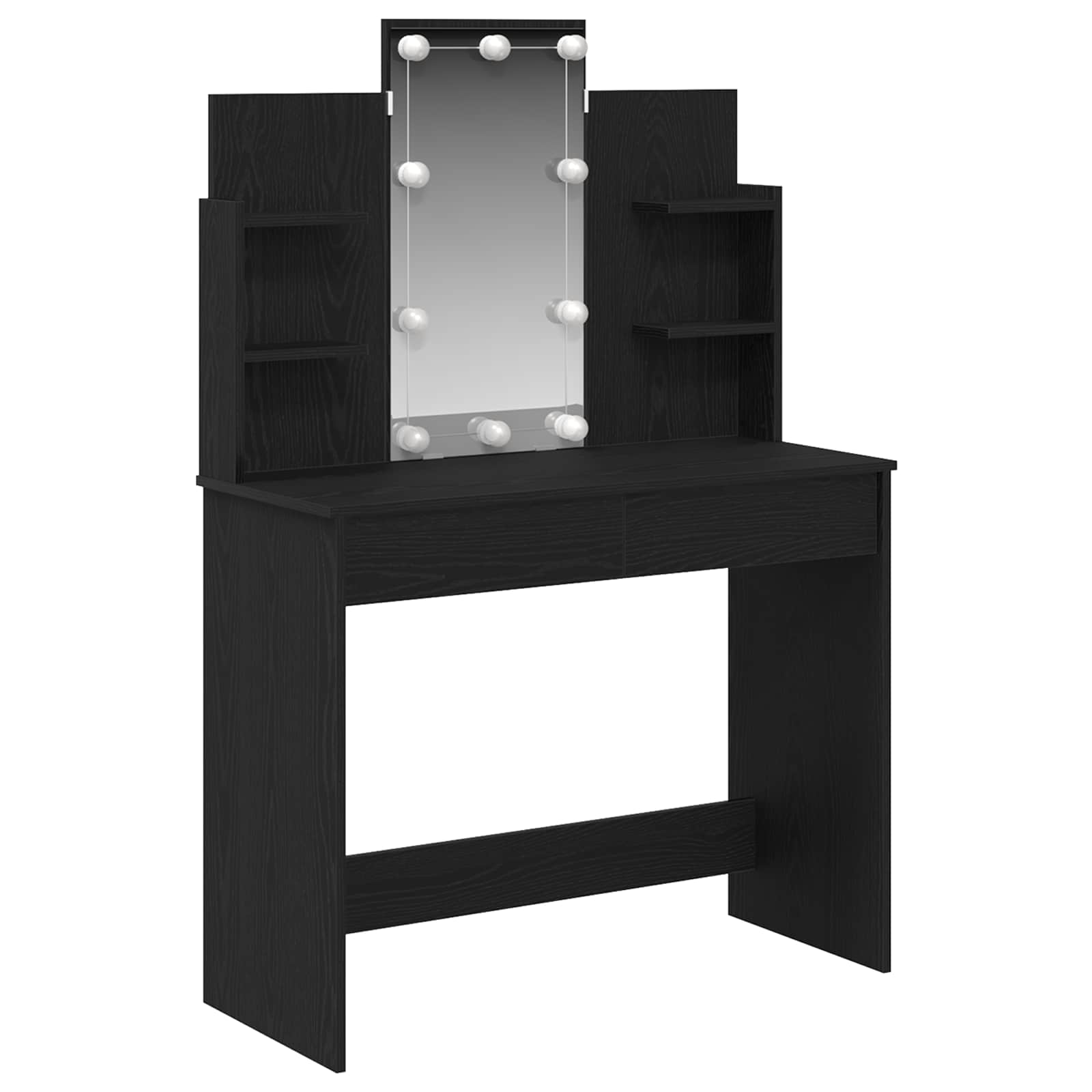 Toaletni stol Crni hrast 96 x 39 x 142 cm Konstruirano drvo