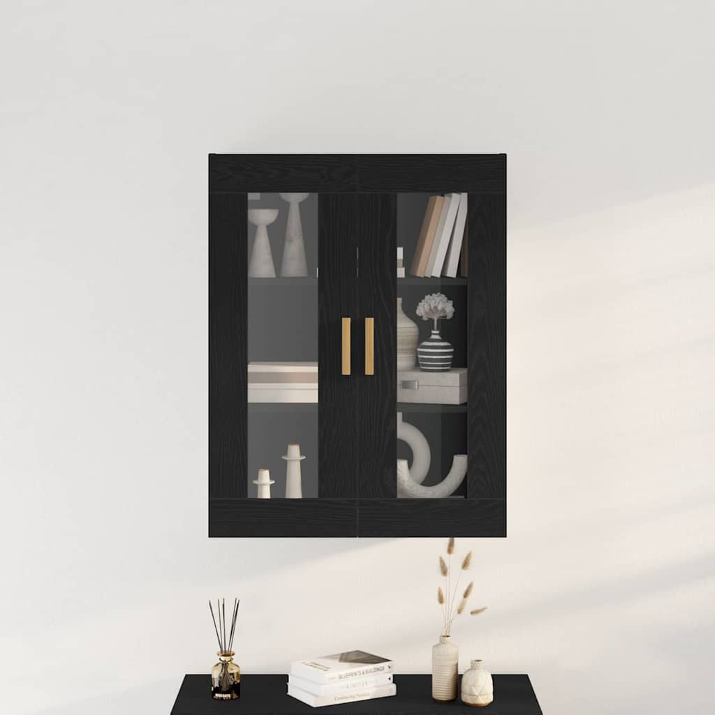 Ormar za Zid Crni hrast 69,5 x 34 x 90 cm Konstruirano drvo