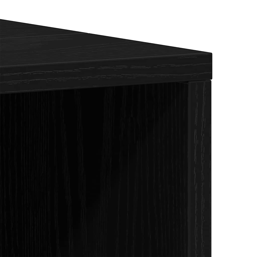 Ormarić za umivaonik crni hrast 80x33x60 cm inženjerski drvo