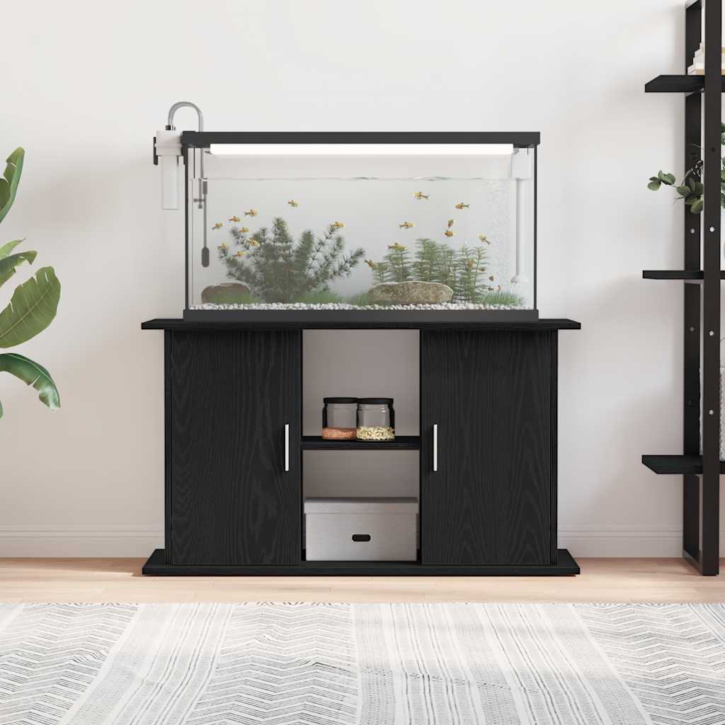 Stalak za akvarij crni hrast 101x41x58 cm Konstruirano drvo