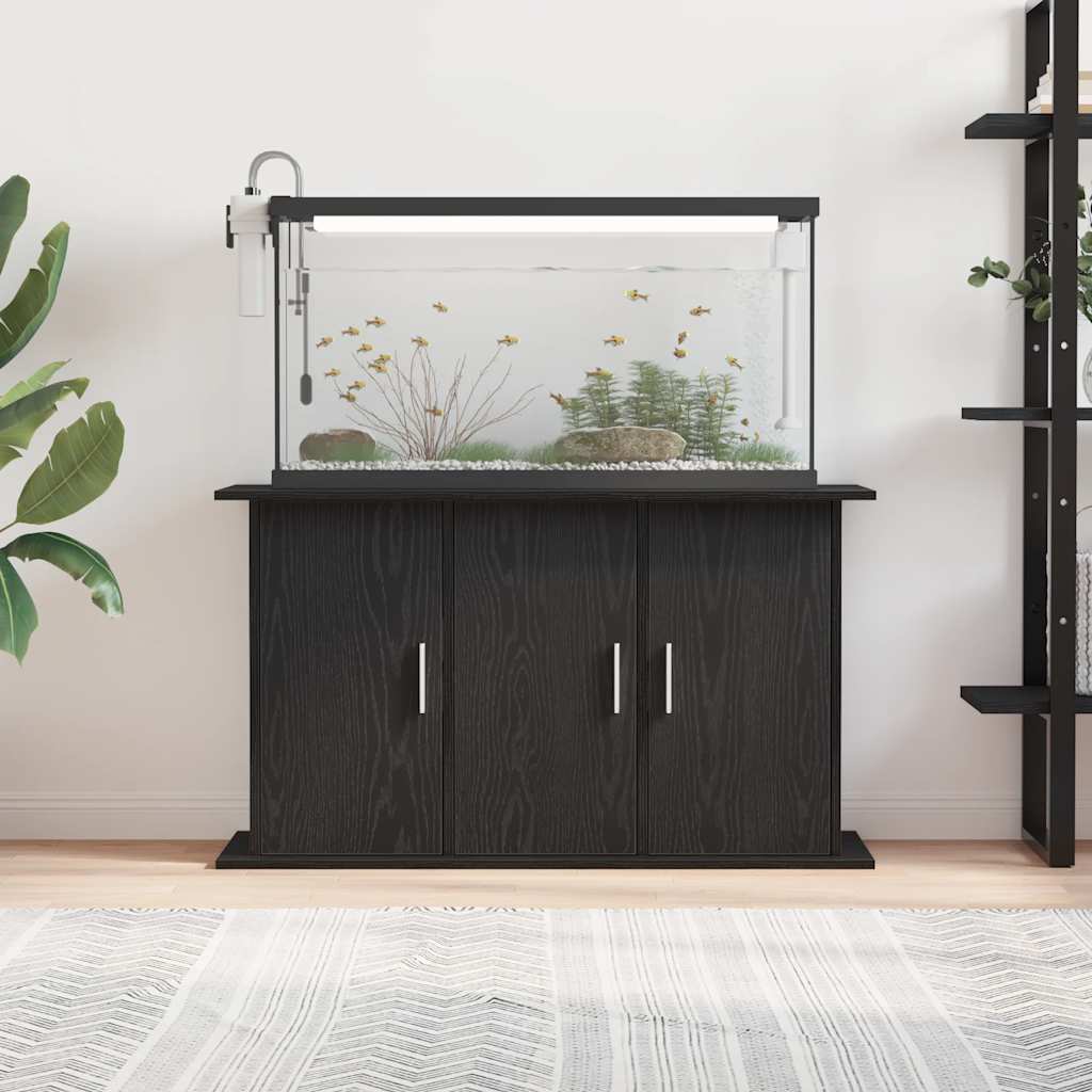 Stalak za akvarij crni hrast 101x41x58 cm Konstruirano drvo