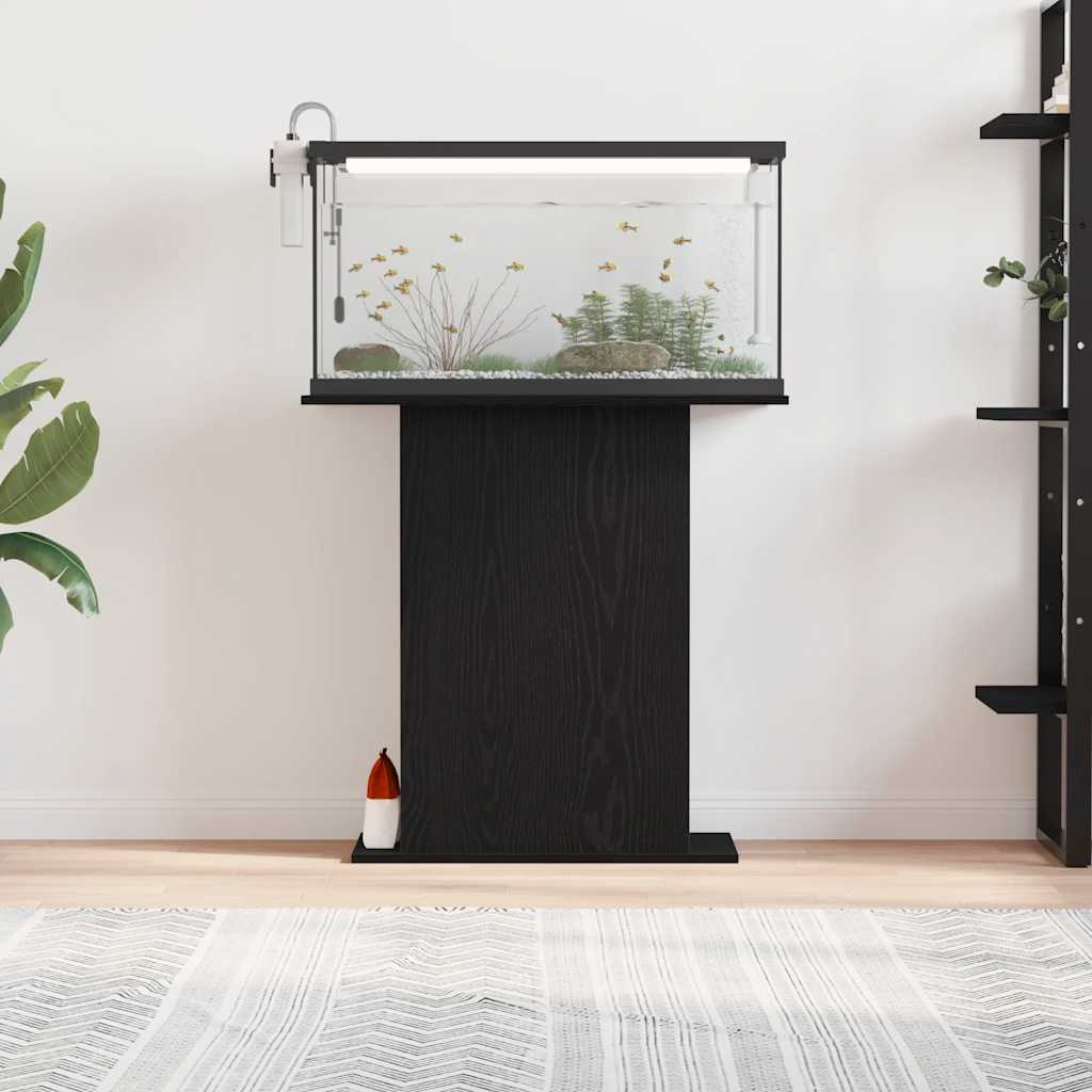 Stalak za akvarij crni hrast 75x36x72,5 cm Konstruirano drvo