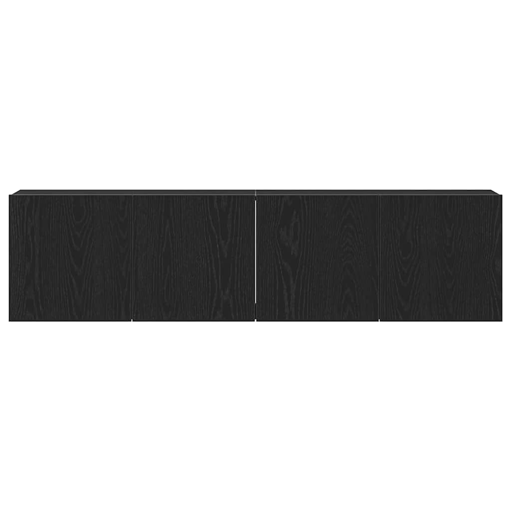 TV ormarići 2 kom. crni hrast 160x30x41 cm inženjerski drvo