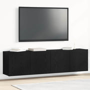 TV ormarići 2 kom. crni hrast 160x30x41 cm inženjerski drvo