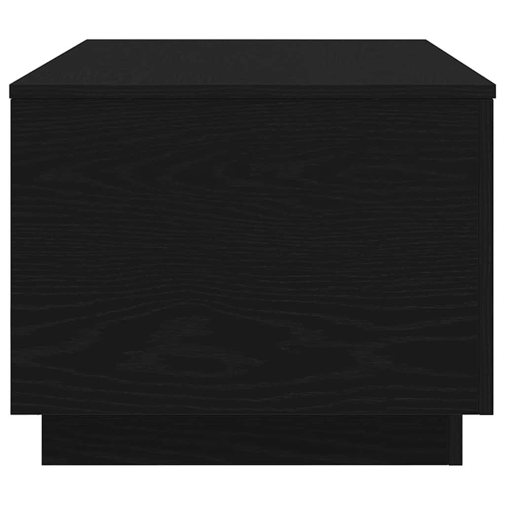 Klub stolić s LED svjetlima crni hrast 90x50x40 cm