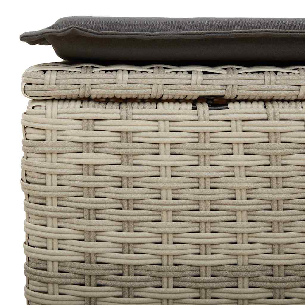 8-dijelni set vrtnih sofa od poliratana s jastucima svjetlosivi