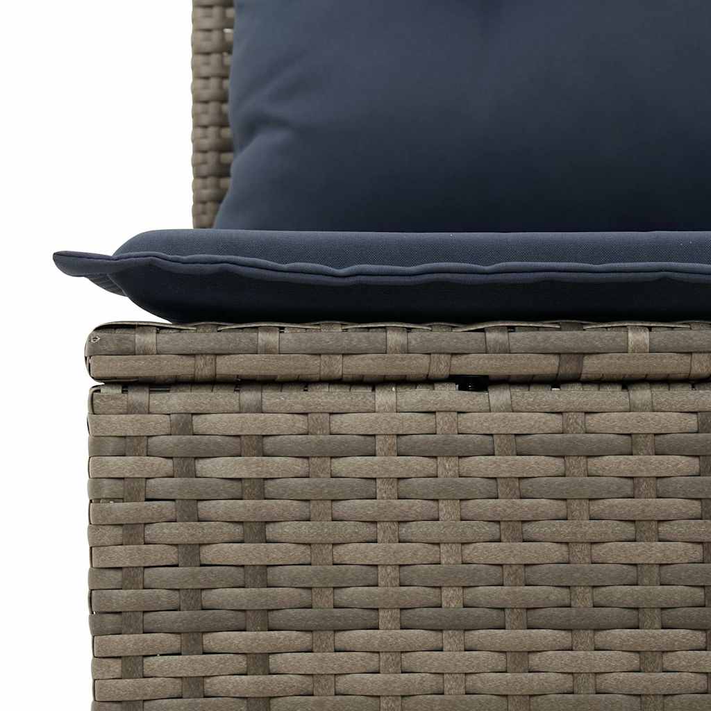 7-dijelni set vrtnih sofa od poliratana s jastucima crni bagrem