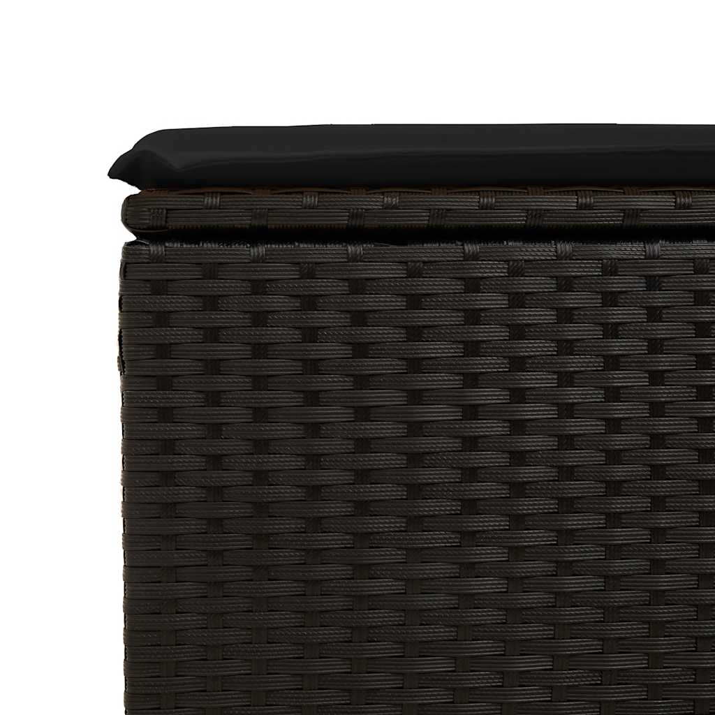 9-dijelni set vrtnih sofa s jastucima crni od poliratana bagrem