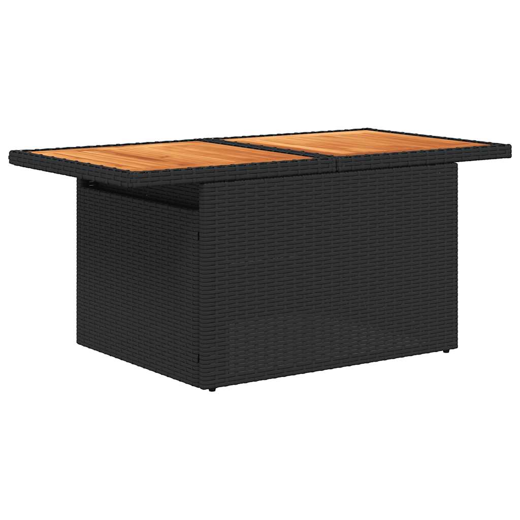 6-dijelni set vrtnih sofa s jastucima crni od poliratana bagrem