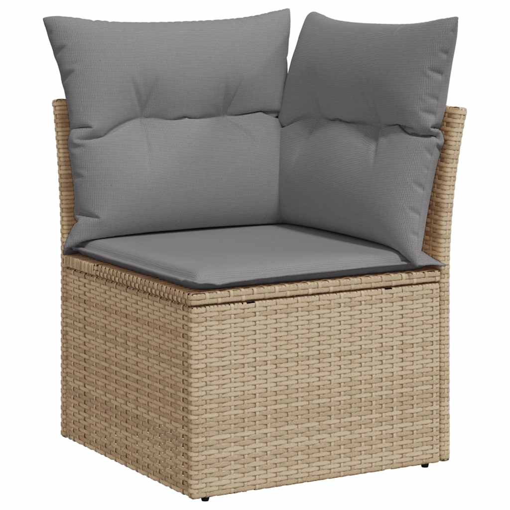 8-dijelni set vrtnih sofa od poliratana s jastucima bež bagrem