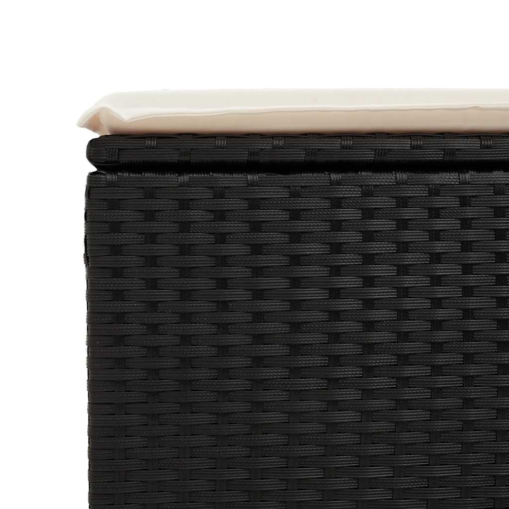 8-dijelni set vrtnih sofa od poliratana s jastucima crni bagrem